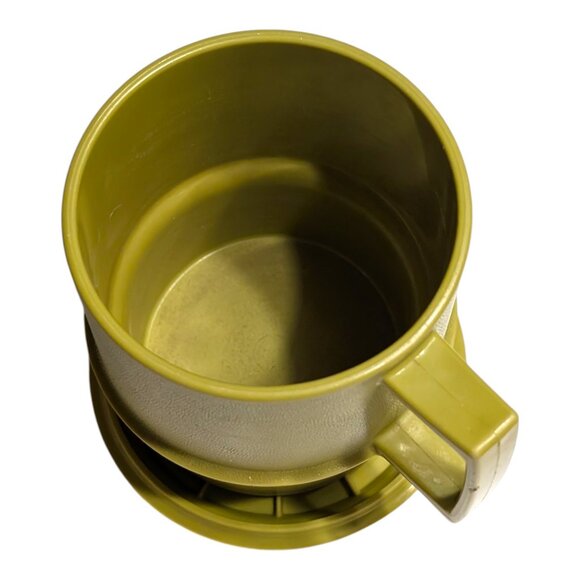 VTG Tupperware Green Coffee Mug Cup With Lid Travel Kitchenware USA - Picture 5 of 7
